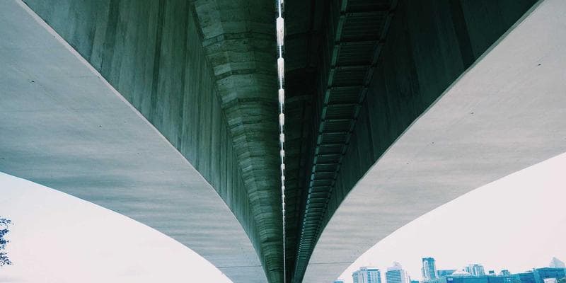 Cyclist on dedicated bike path in Ottawa